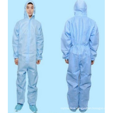 Protective Disposable High Quality PP Coverall with Hood and Shoe Cover